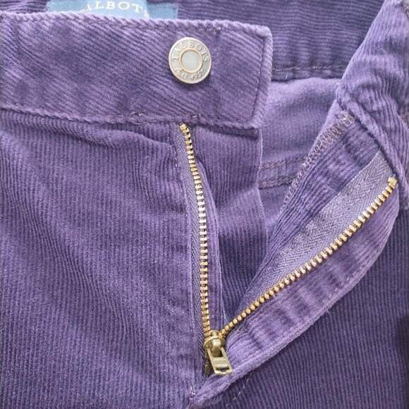 Talbots Dark Purple Straight Leg High Rise Corduroy-Heritage-Sz 8 - Picture 6 of 14